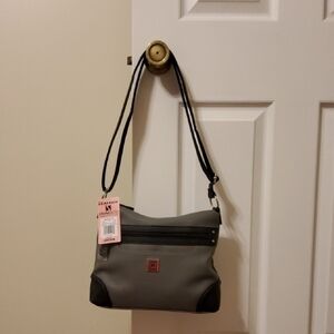 Stone & Co. Gray and Black Shoulder Bag